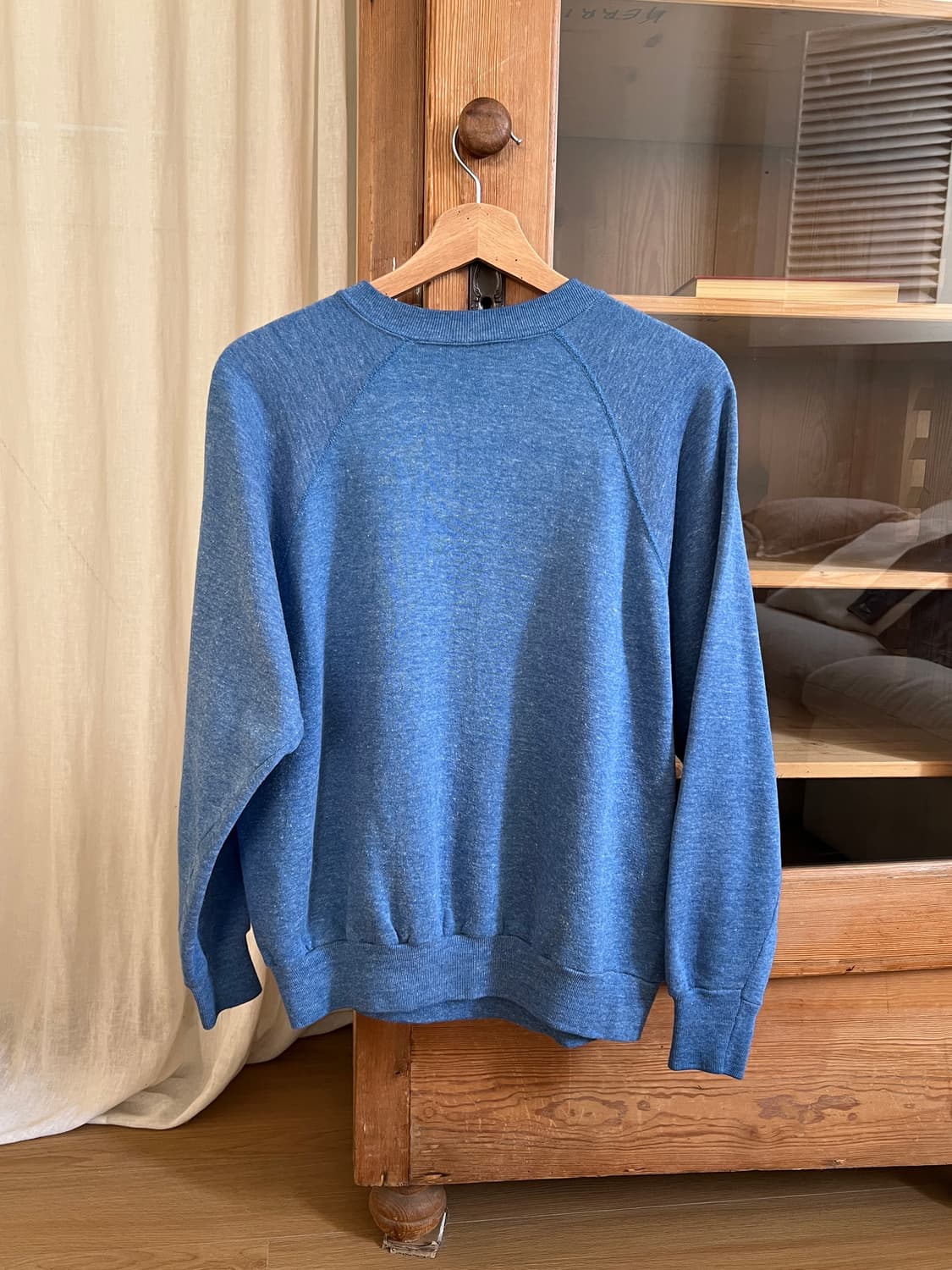 80s 헤더 블루 래글런 스웻셔츠 Made in USA 상품이미지6