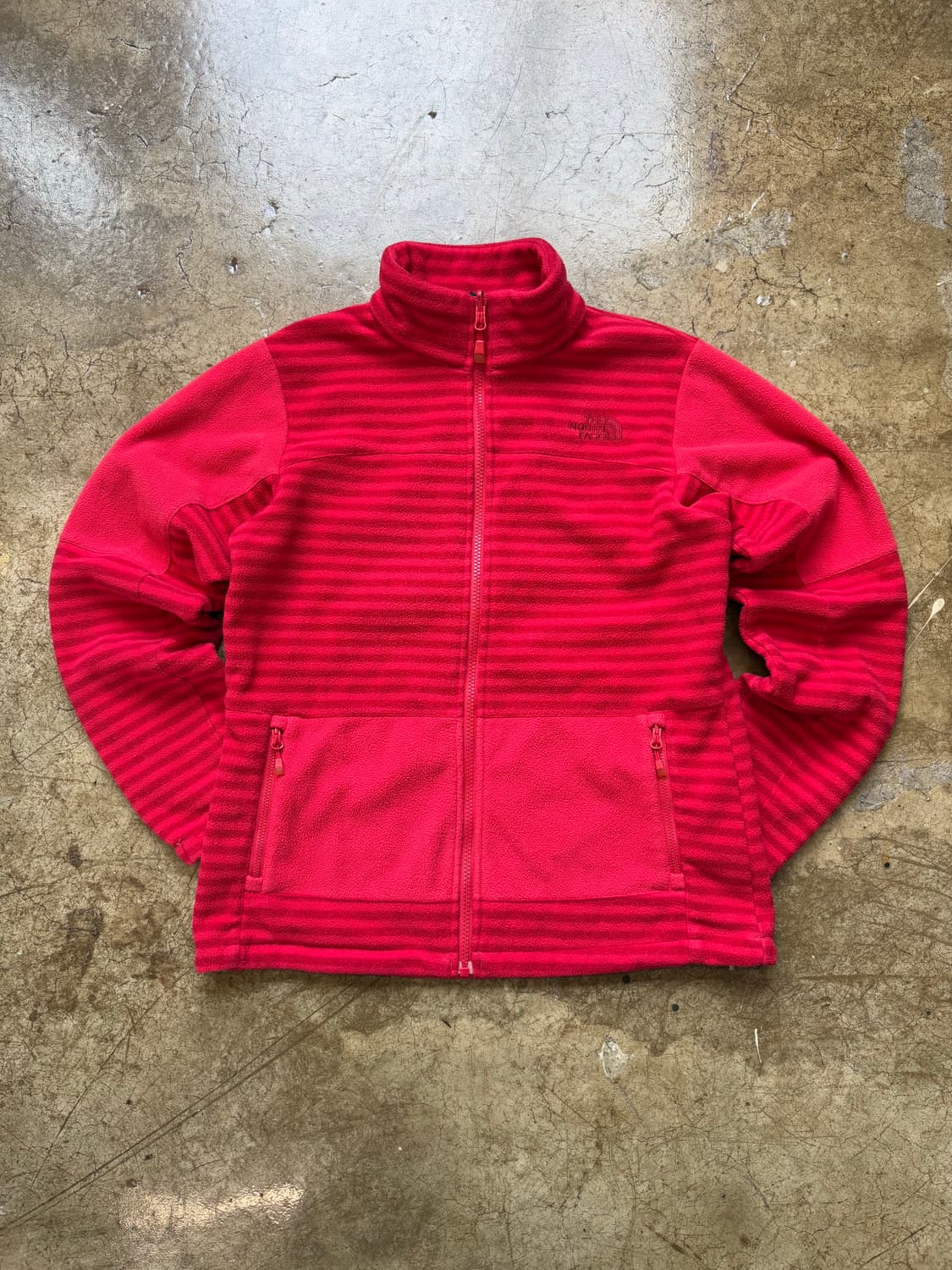 노스페이스 스트라이프 레드 플리스 상품이미지1