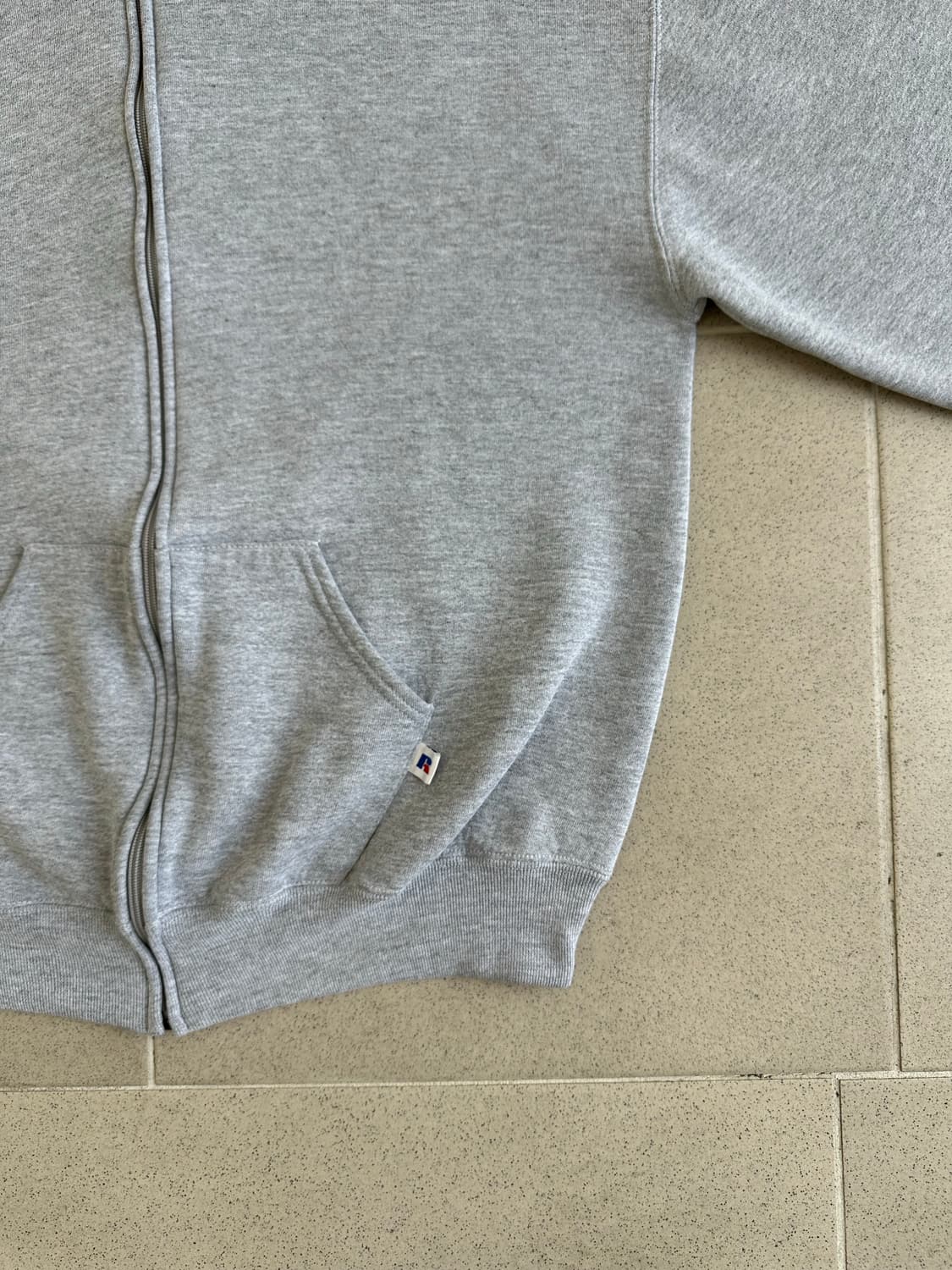 90s 빈티지 러셀 후드집업 그레이 L USA 상품이미지3