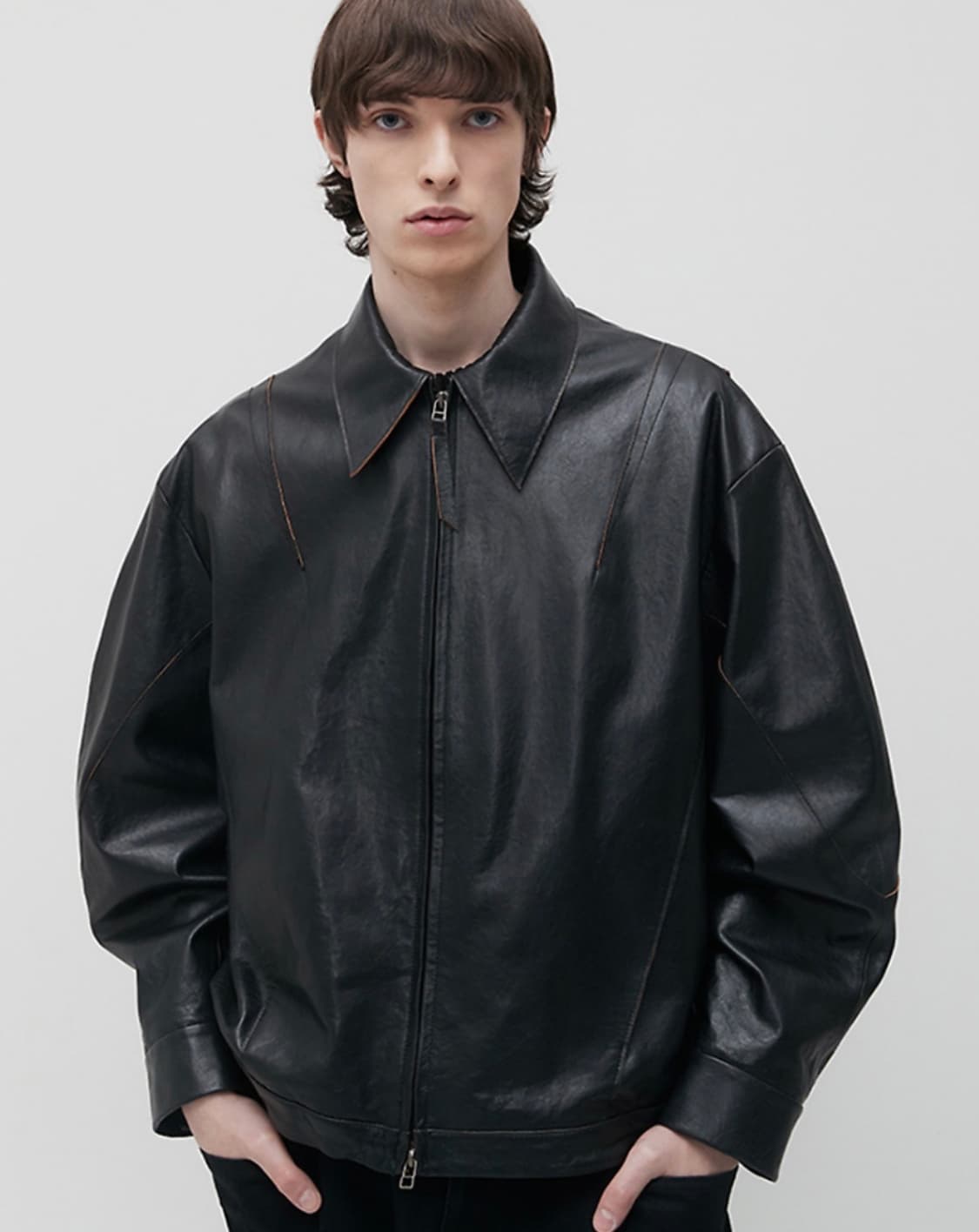 쿠어 라이더스 컷오프 가죽자켓 M  상품이미지5