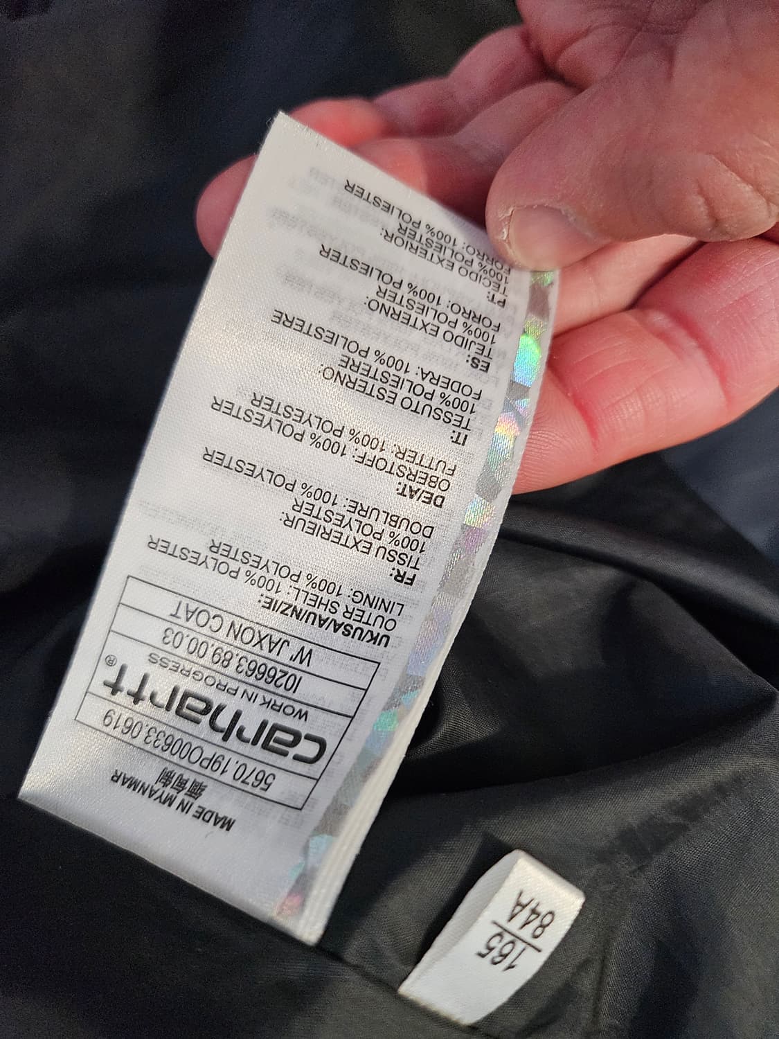 칼하트 Jaxson 코트 M 블랙 상품이미지3