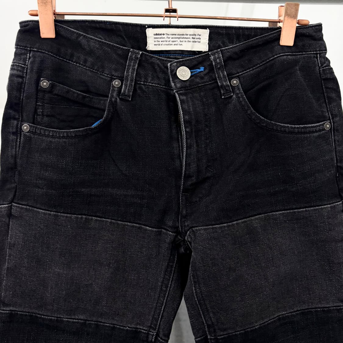 아디다스 블루 라벨 패치워크 블랙진 상품이미지6