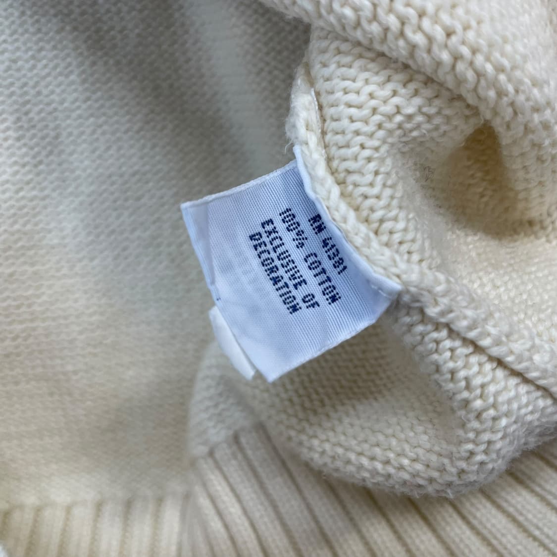 폴로 랄프로렌 포니 로고 코튼 니트 아이보리 상품이미지4