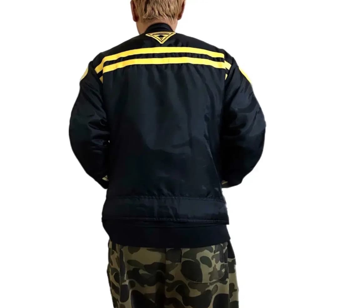 인터크루  레이싱 바람막이 레더믹스 나일론 바이커자켓 상품이미지3