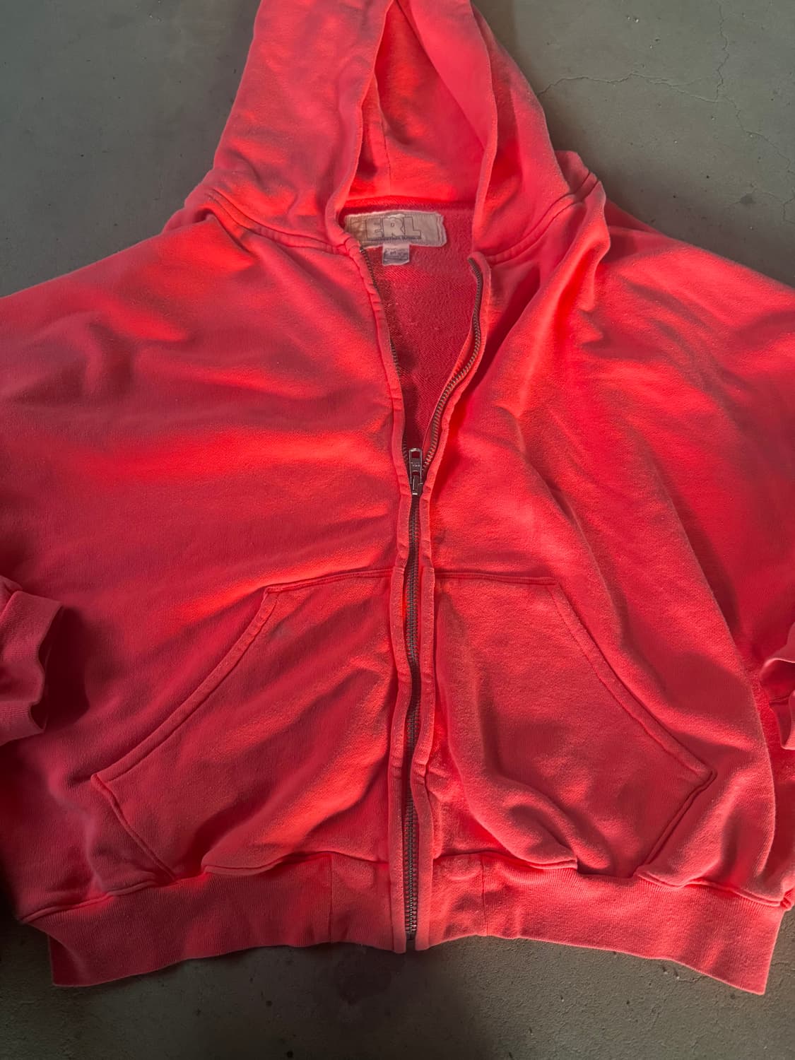 ERL Monuments 후드 집업 Salmon Pink L 상품이미지6