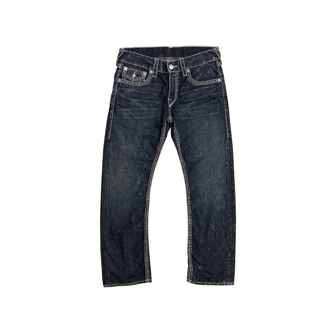 트루릴리젼 스트레이트 스티치 데님 팬츠 흑 청바지 31 트루릴리전 바지 상품이미지2