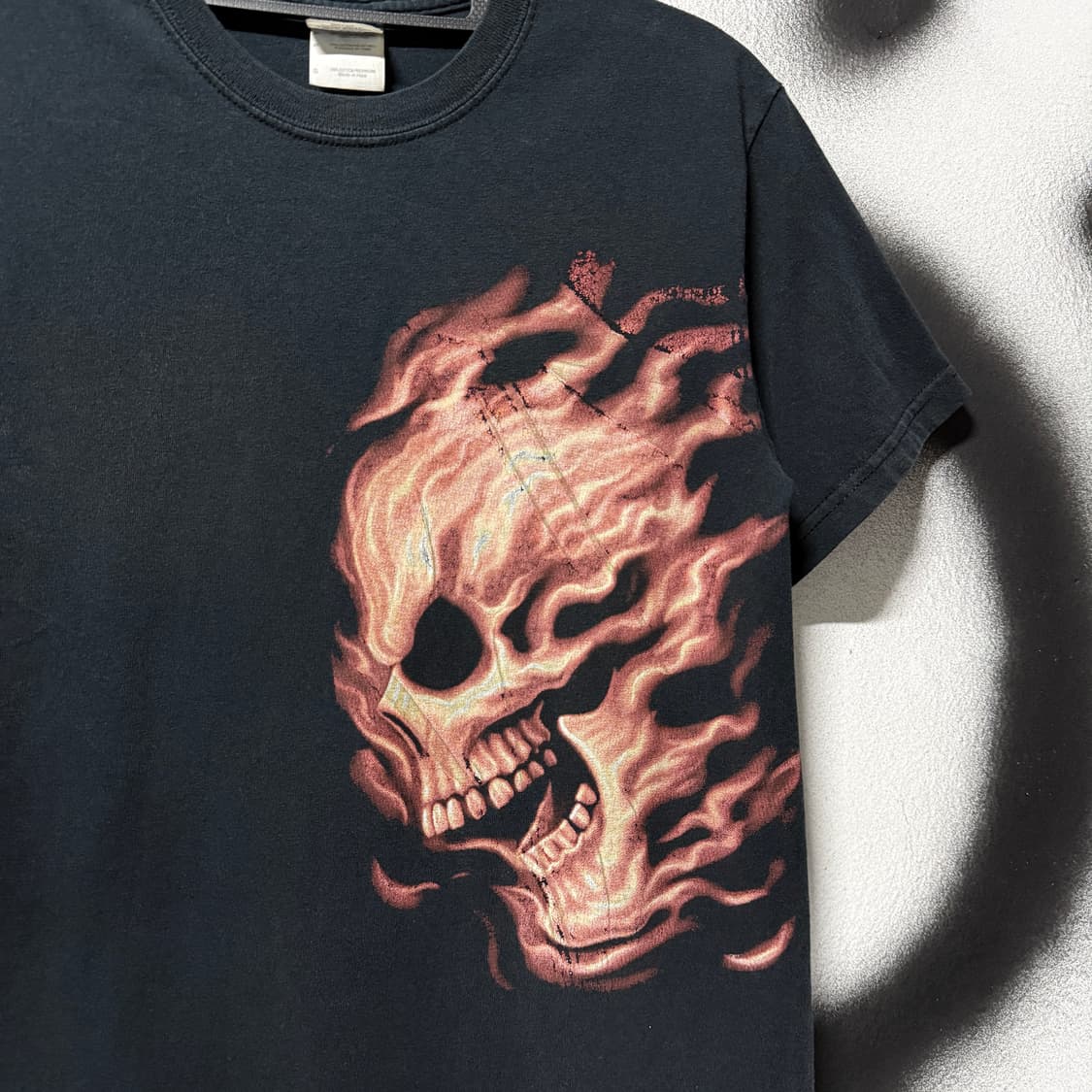 Gildan 길단 플레임 스컬 프린팅 펑크 반팔 티셔츠 상품이미지3