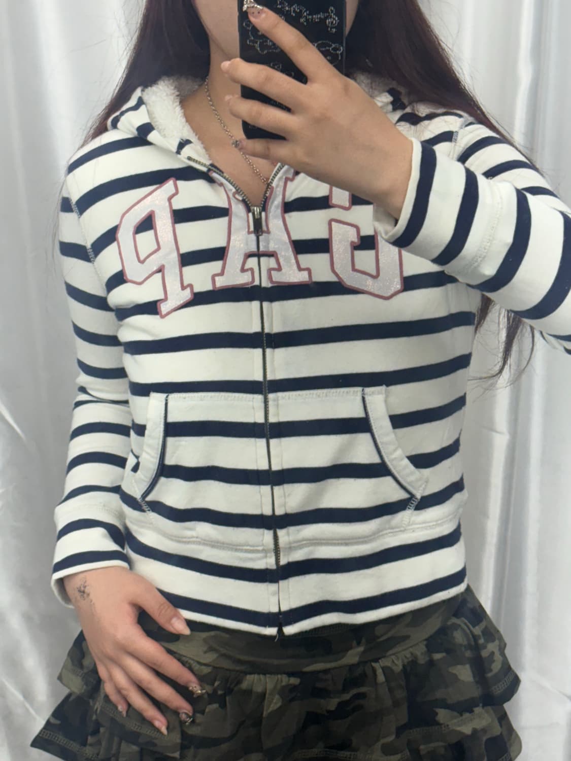 Gap Dangora Cropped Hooded Zip-Up 상품이미지1
