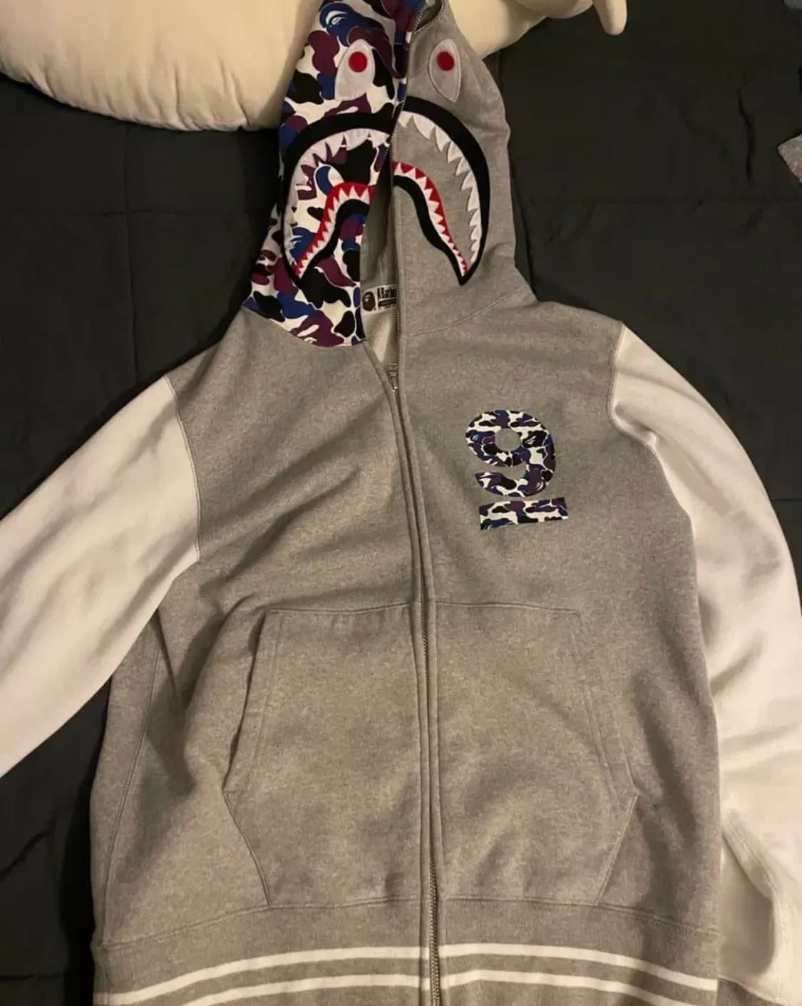 베이프 샤크 풀업점퍼후드 m 상품이미지1