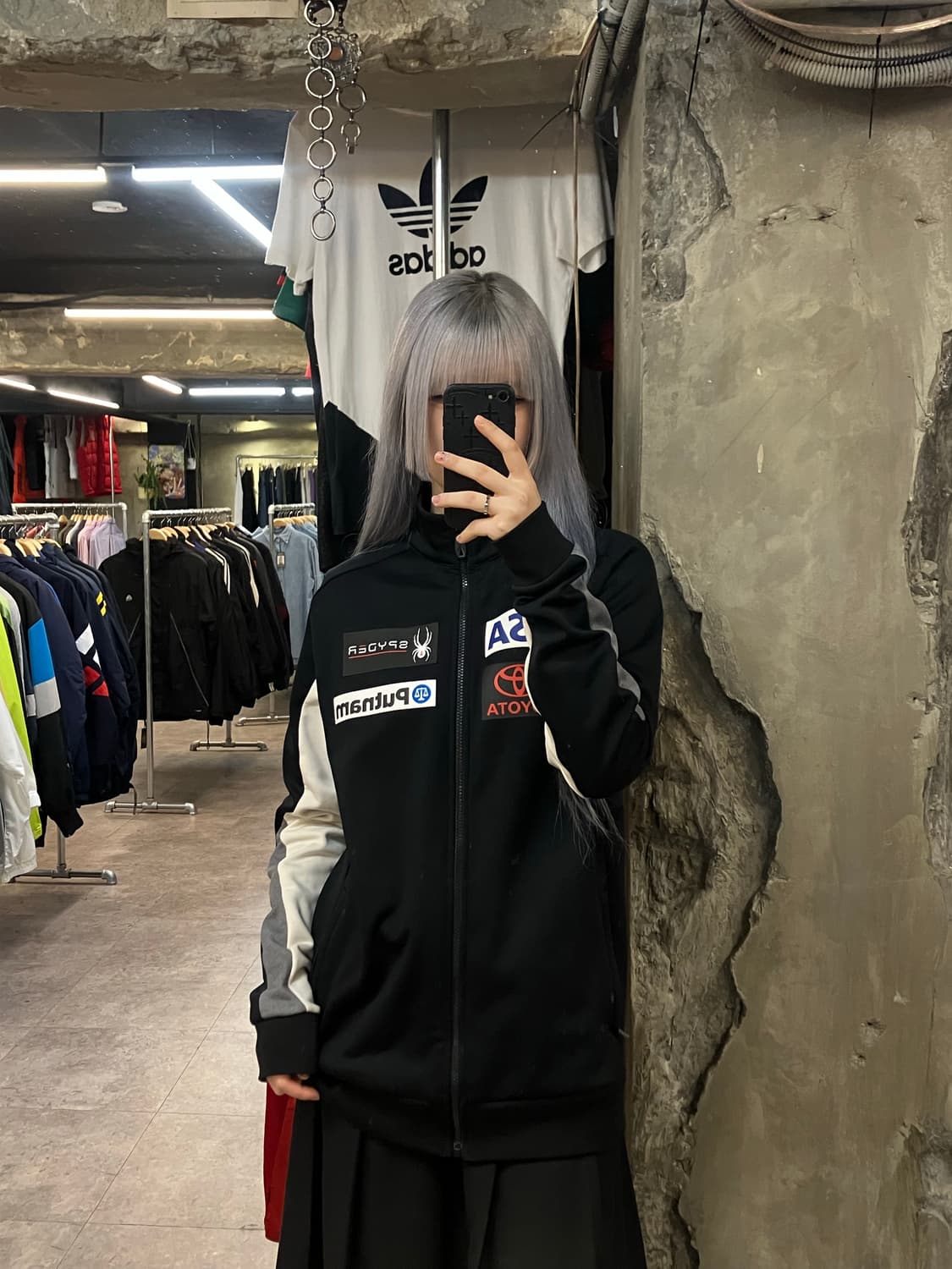 스파이더 US 스키팀 플리스 레플리카 트랙탑 집업 블랙 XL #csz25 상품이미지2