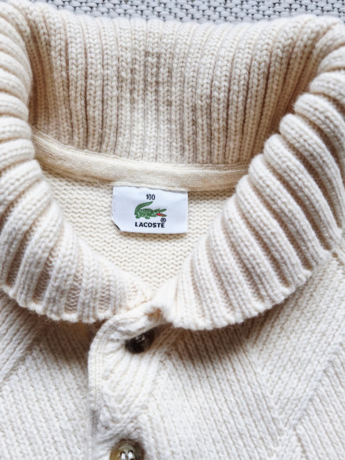 라코스테 숄카라 울 니트 스웨터 100 상품이미지2
