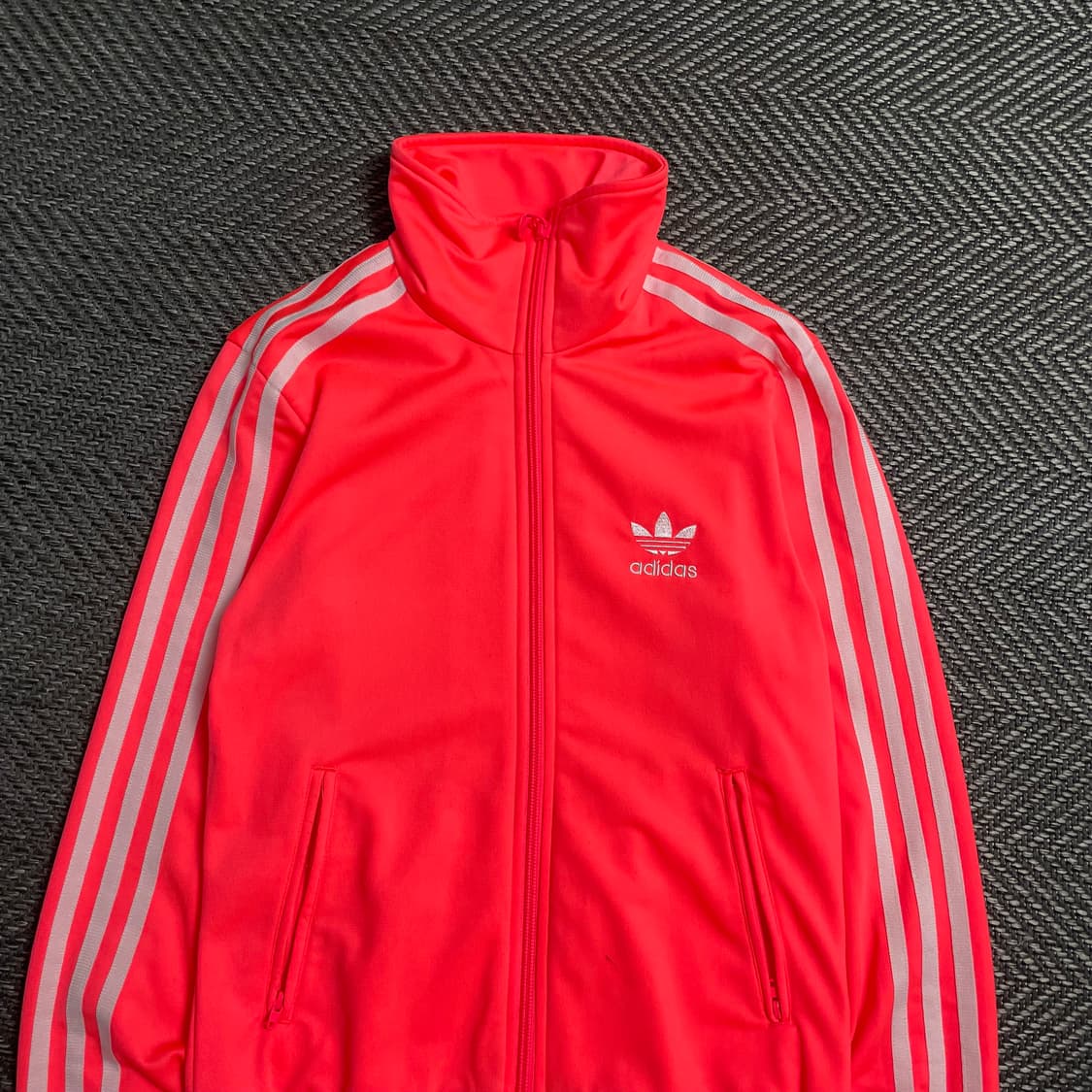 아디다스 우먼스 파이어버드 빅로고 네온 핑크 트랙탑 져지o 5321 상품이미지4