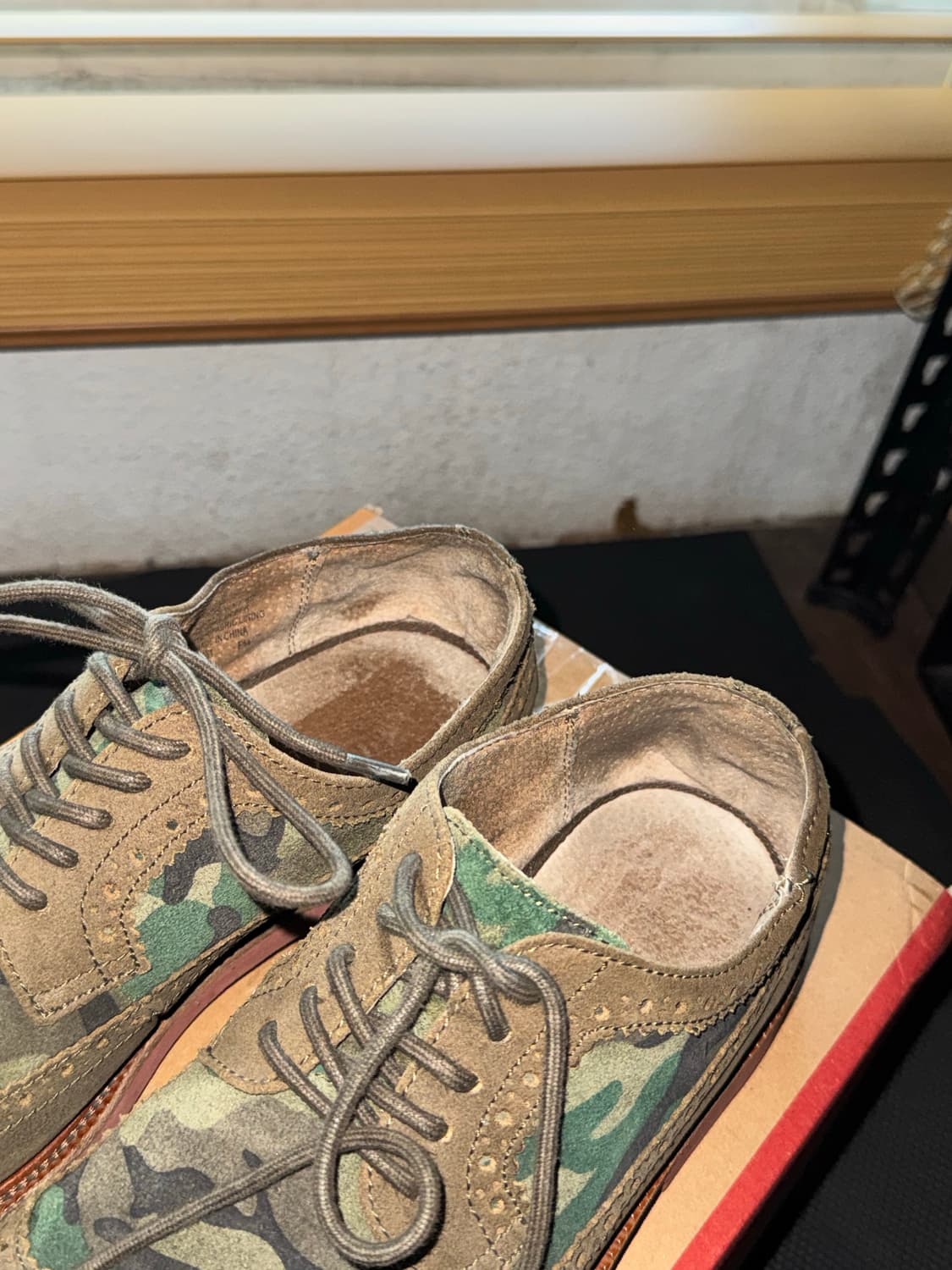 폴로 카모 스웨이드 윙팁 브로그 슈즈 US8 상품이미지3