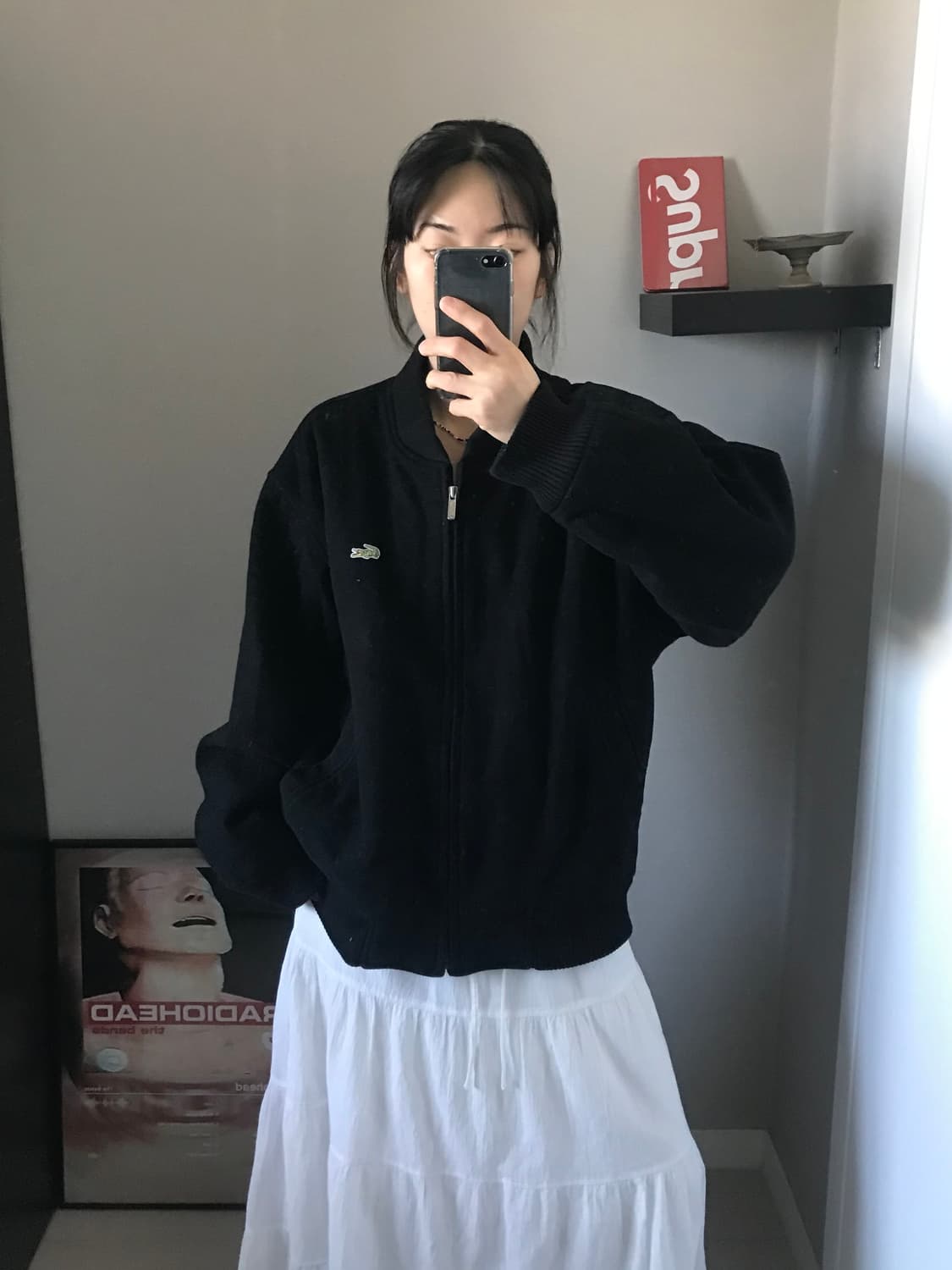 (주)서광 라코스테 올드스쿨 봄버 모직 자켓 상품이미지1