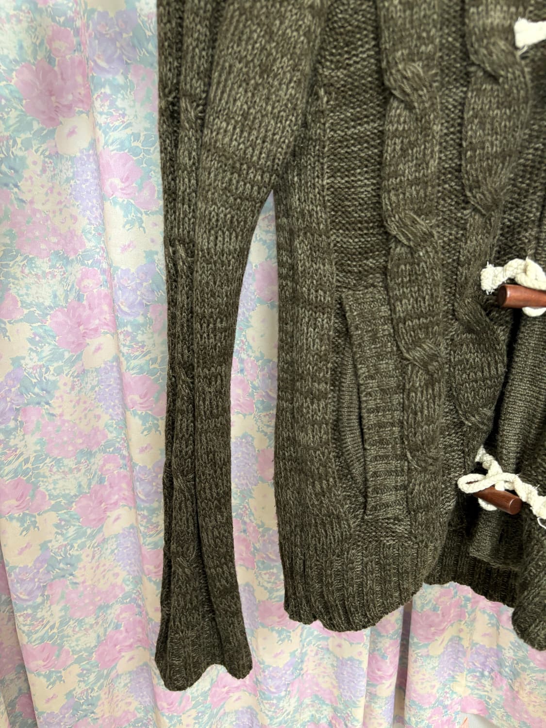 카키 브라운 떡볶이 가디건 상품이미지4