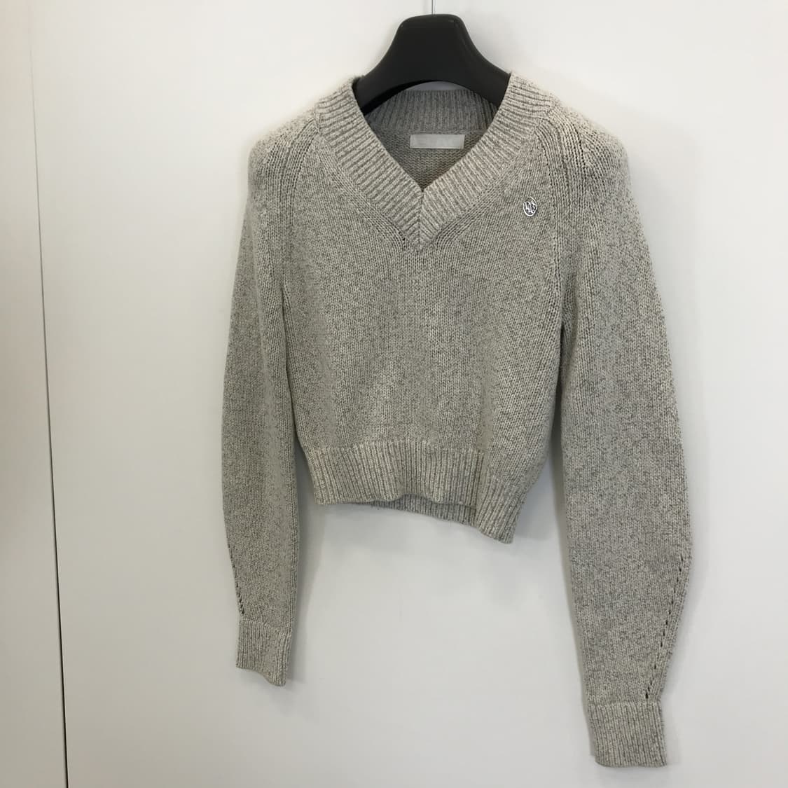 플랙 브이넥 크롭 니트 [55] 상품이미지2