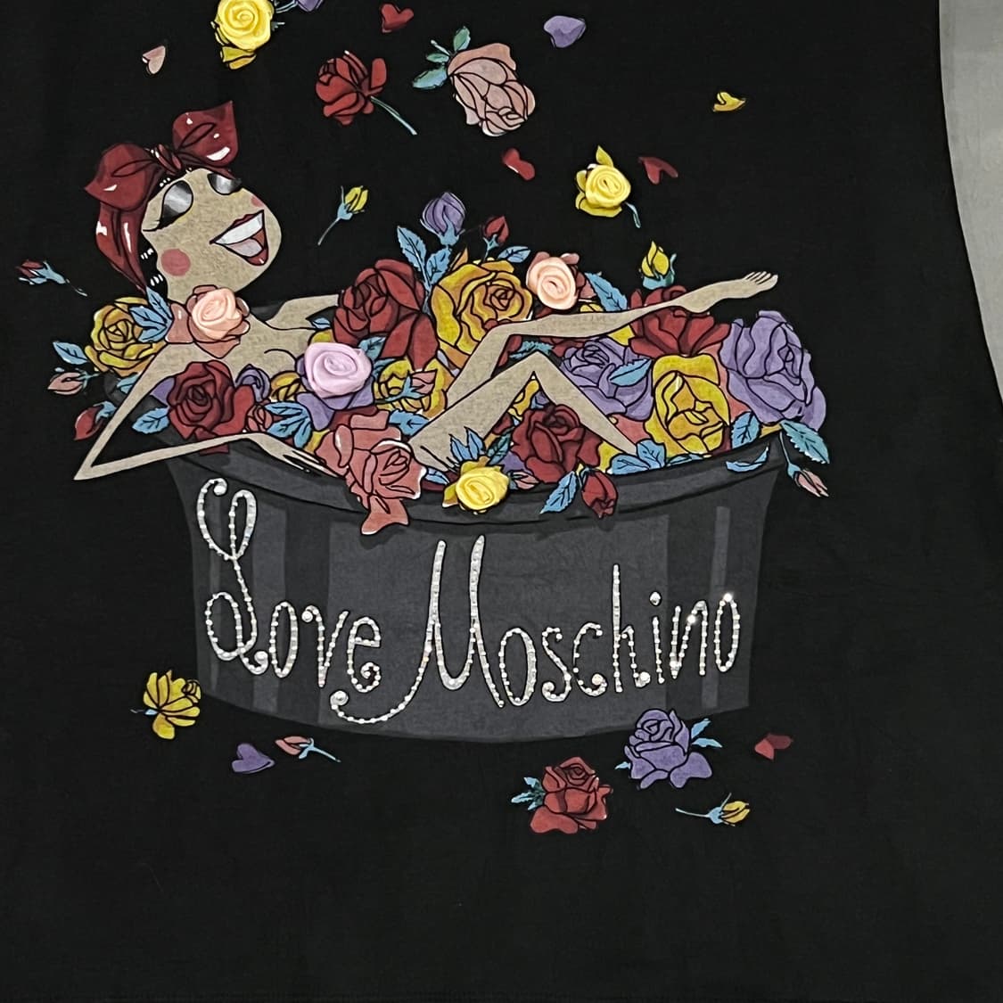 모스키노 플라워 큐빅 반팔티 y16047 상품이미지4