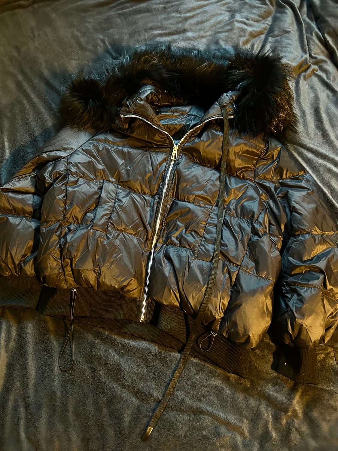 Black Fur n2b Puffer Jacket 상품이미지1