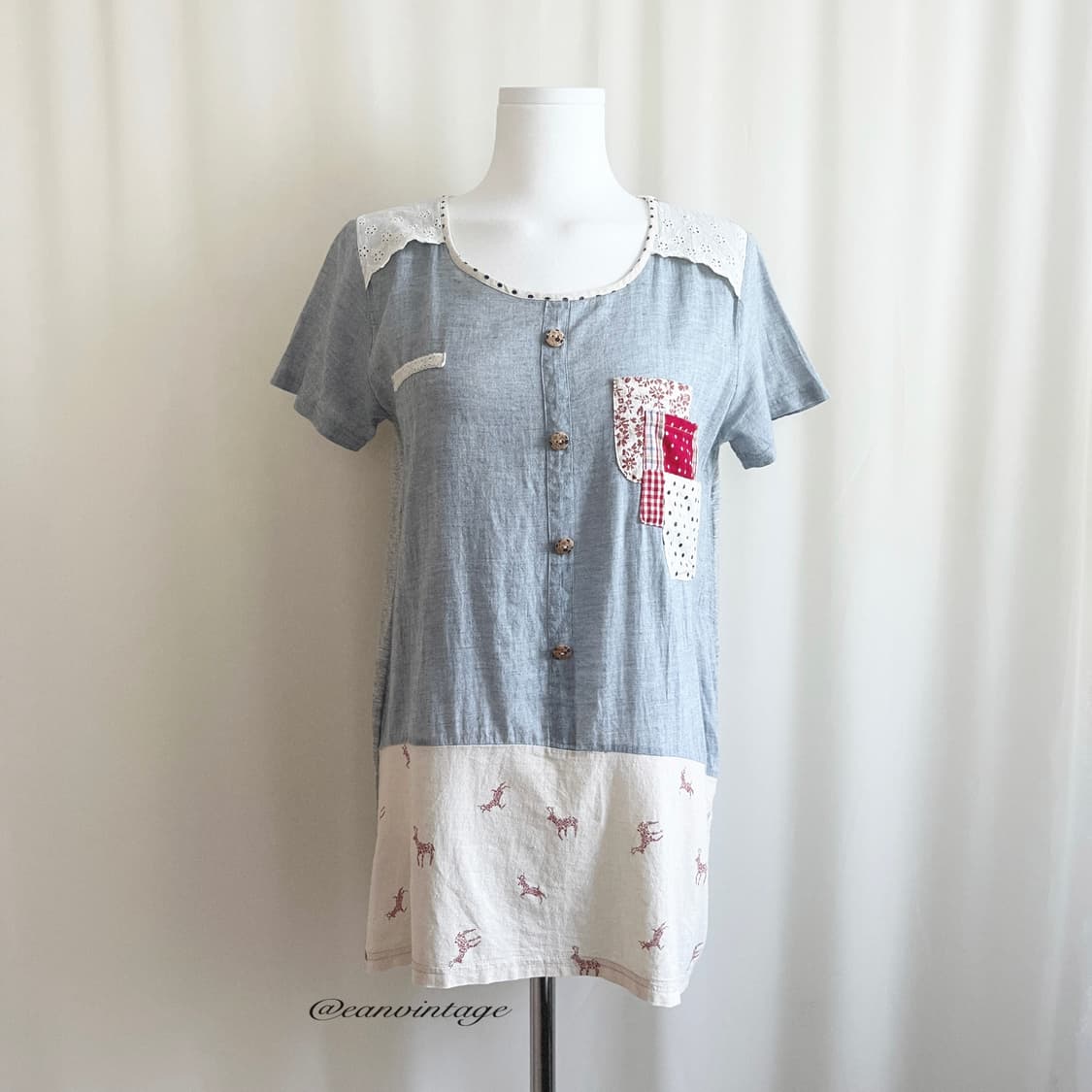 cute point gray lace blouse 상품이미지5