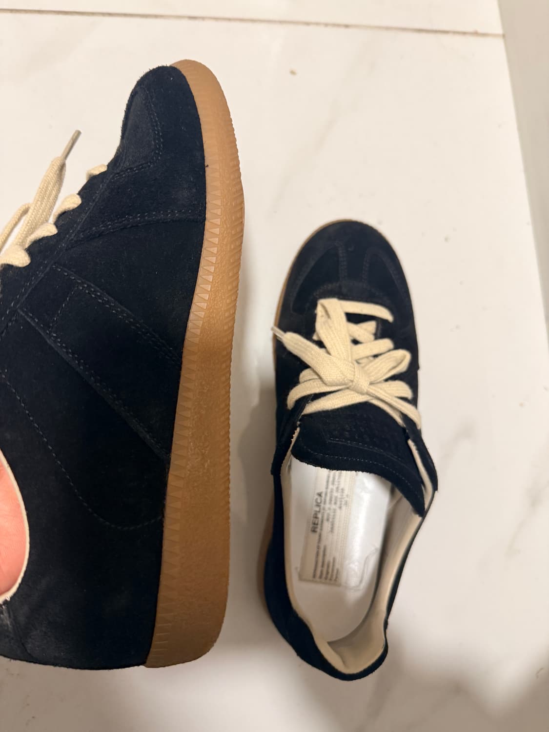 메종 마르지엘라 독일군 스니커즈 올블랙 상품이미지6