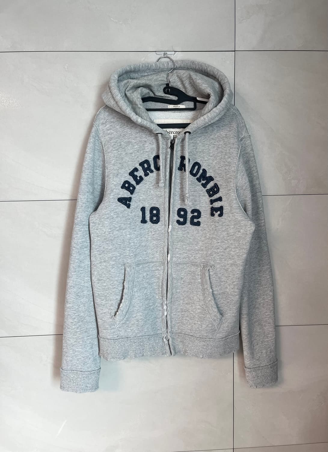 아베크롬비 스펠로고 후드집업 그레이 [M] 상품이미지1