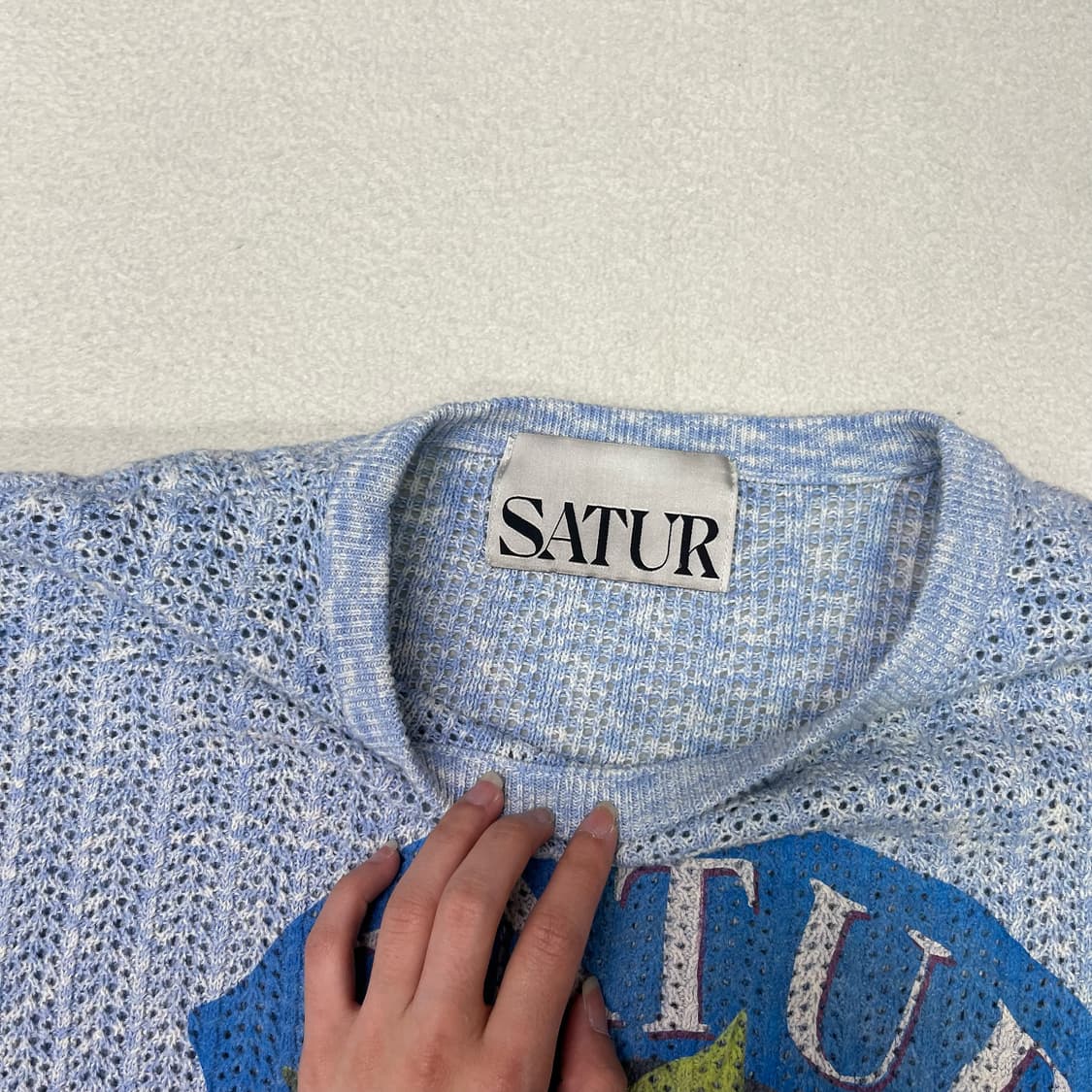 Satur coast citron natural mesh knit 상품이미지6