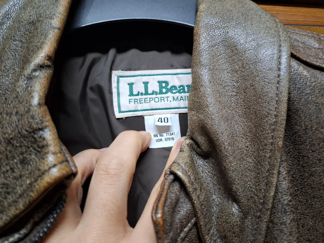 80s USA 엘엘빈 A2 자켓 브라운 고트스킨 40(100-105) 상품이미지2