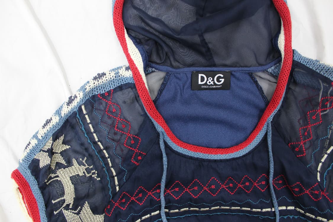 D&G Dolce & Gabbana 돌체앤가바나 시스루 노르딕 니트원피스 상품이미지2