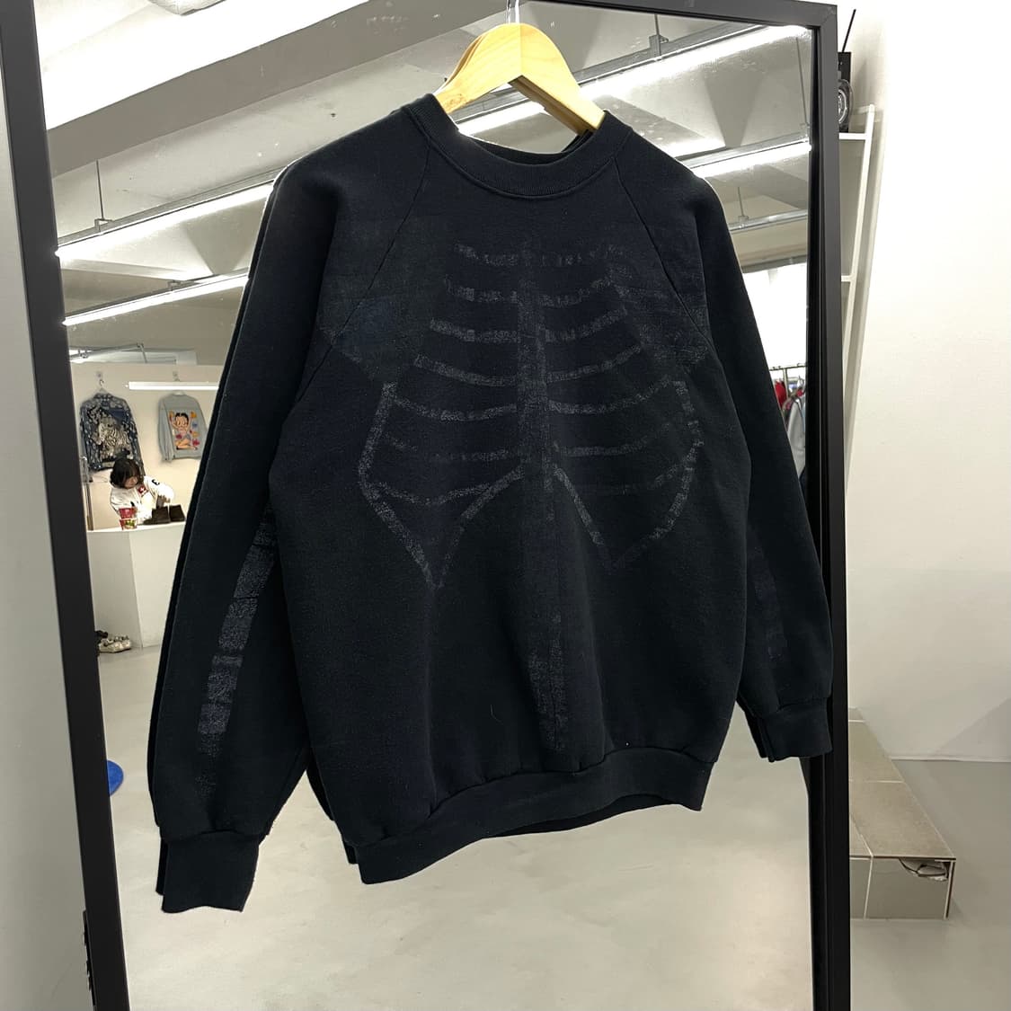 90s 프룻오브더룸 본 뼈 스컬 프린팅 스웻셔츠 맨투맨 상품이미지1