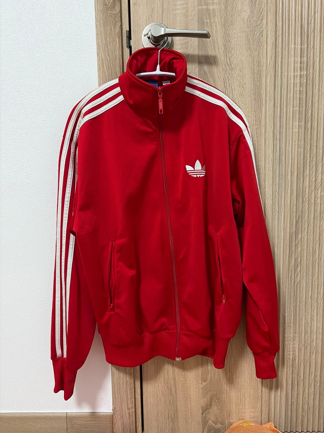 아디다스 구 파이어버드 빨흰 레드 트랙탑 져지 상품이미지1