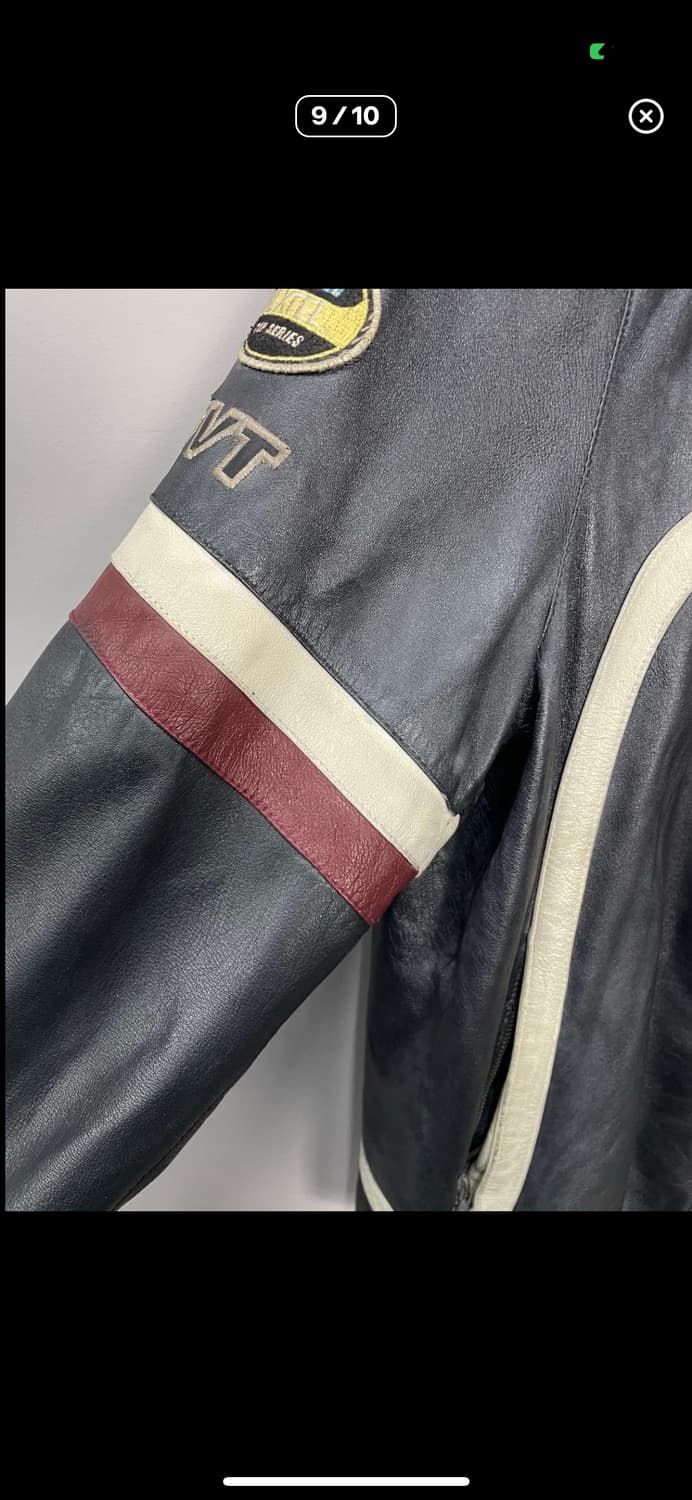 후부 빅로고 바이커 레더자켓 A2857 상품이미지9