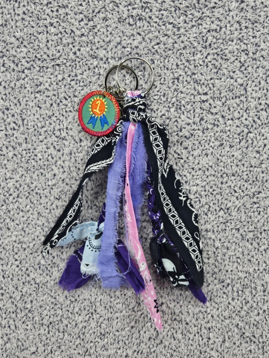 핸드메이드 커스텀 패치 반다나 카라비너 키링 ( OS ) / 11681 상품이미지5