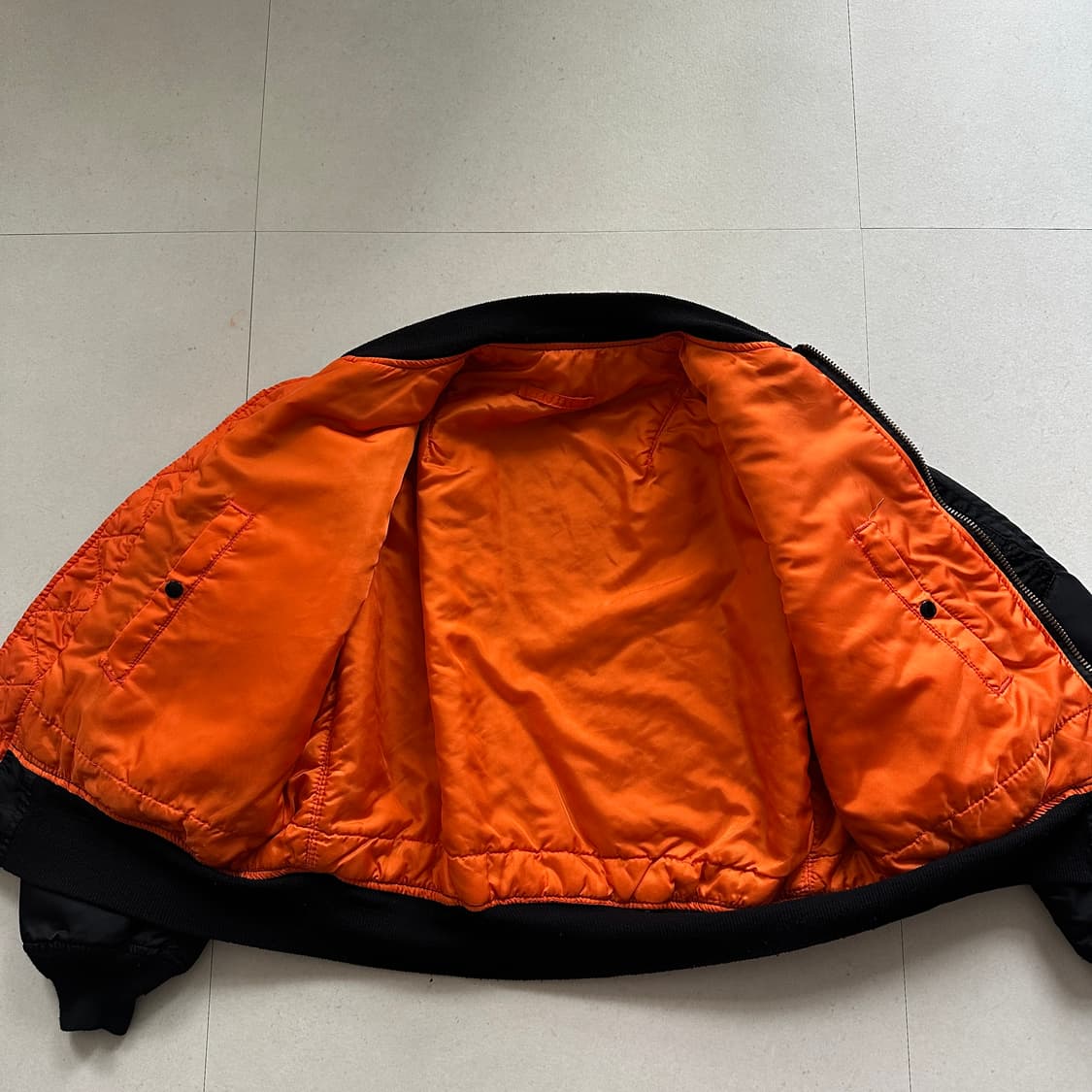 90s 알파인더스트리 MA-1 MADE IN USA 블랙 L 상품이미지6