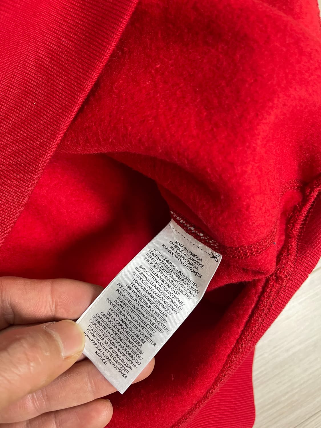 폴로 랄프로렌 레드 후드티 상품이미지8