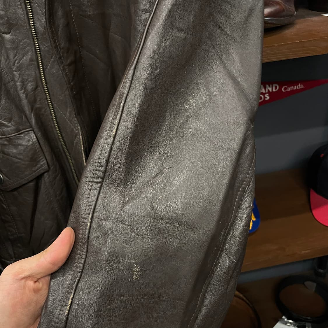 90s Brummell 파리 리얼 레더 자켓 상품이미지6