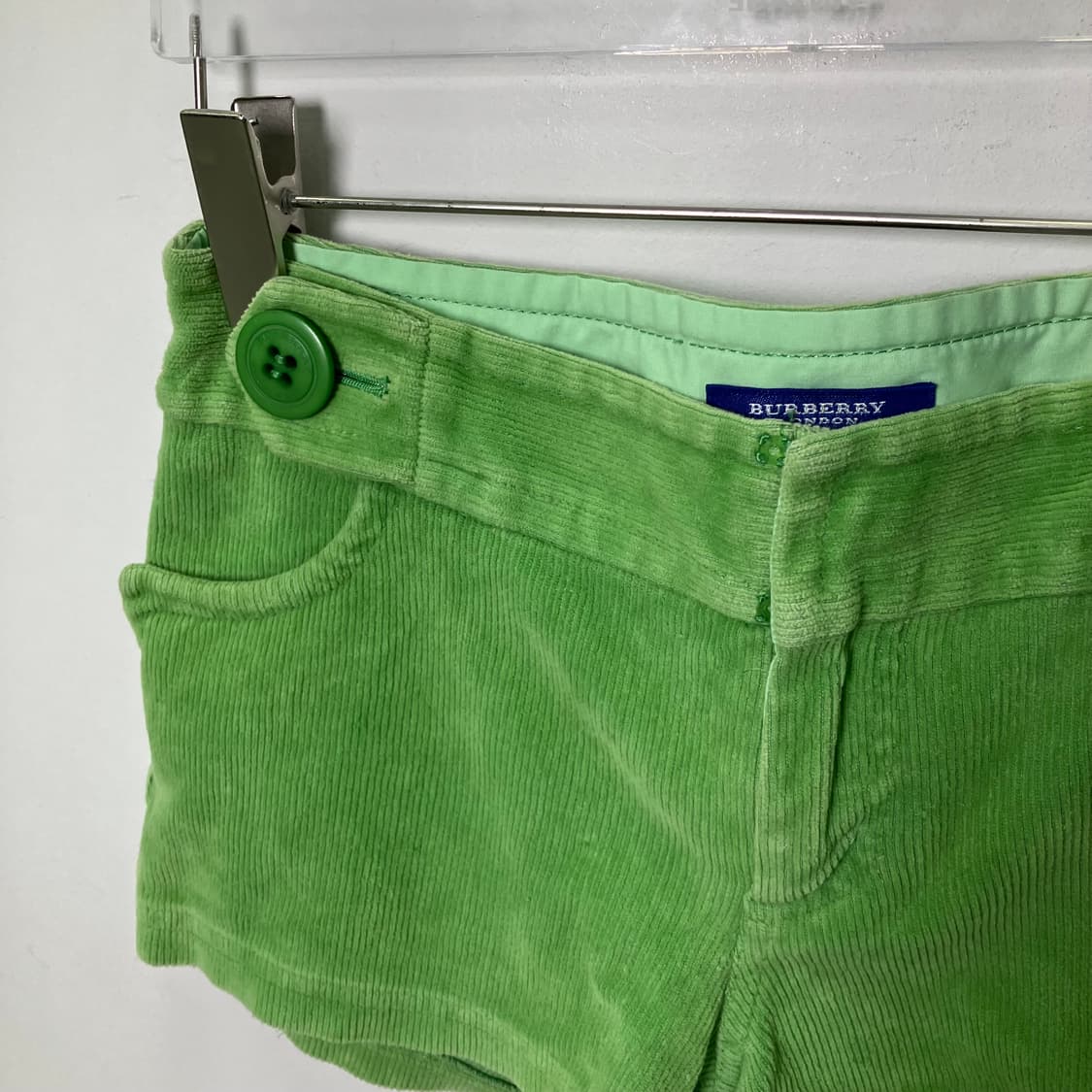 버버리 Y2K 오네갸루 그린 쇼츠 38 상품이미지4