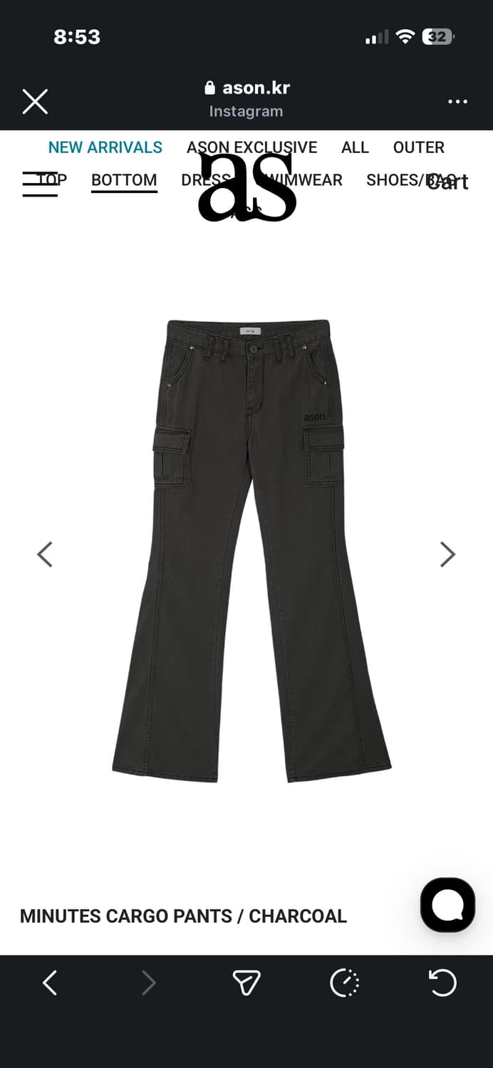 MINUTES CARGO PANTS / CHARCOAL 상품이미지1