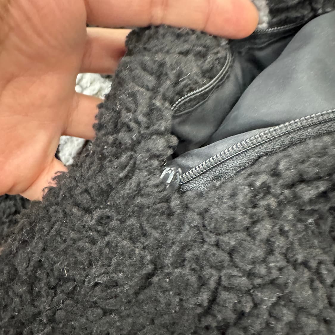 L 아디다스 빅로고 쉐르파 플리스 자켓  상품이미지5