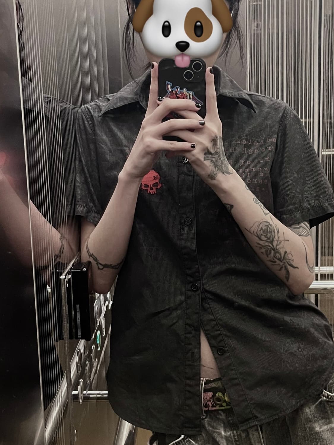 큐티펑크 해골 반팔셔츠 상품이미지1