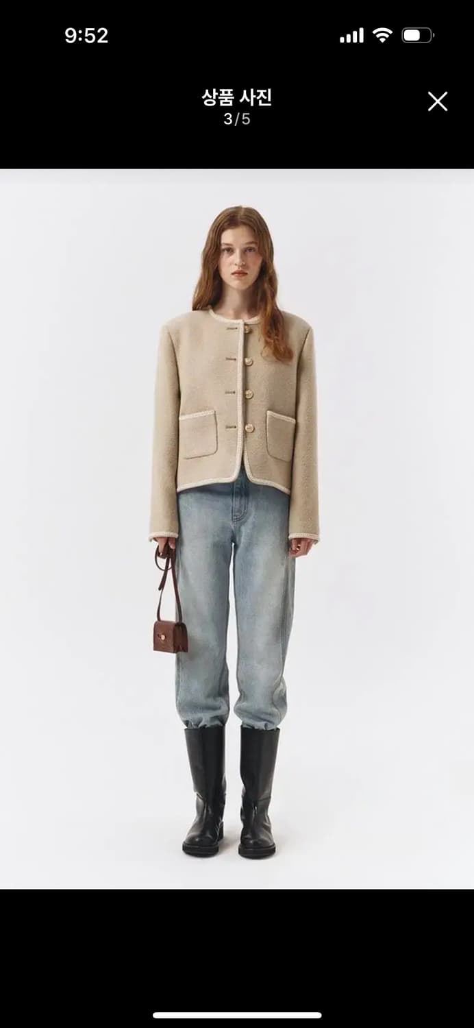 던스트 클래식 부클 트위드 자켓 s 상품이미지3