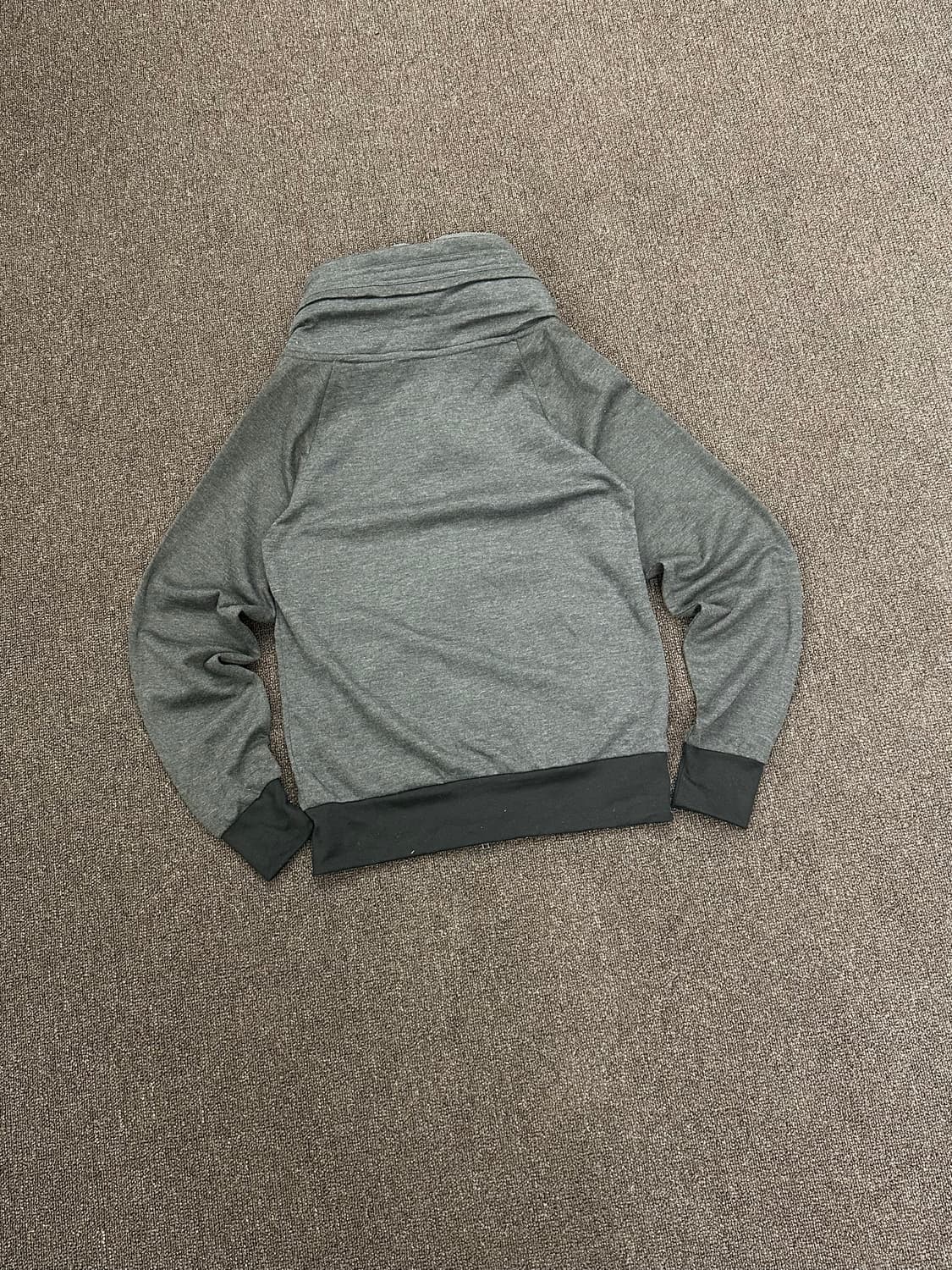 M)Japanese vintage 그레이 하이넥 후드집업 상품이미지5