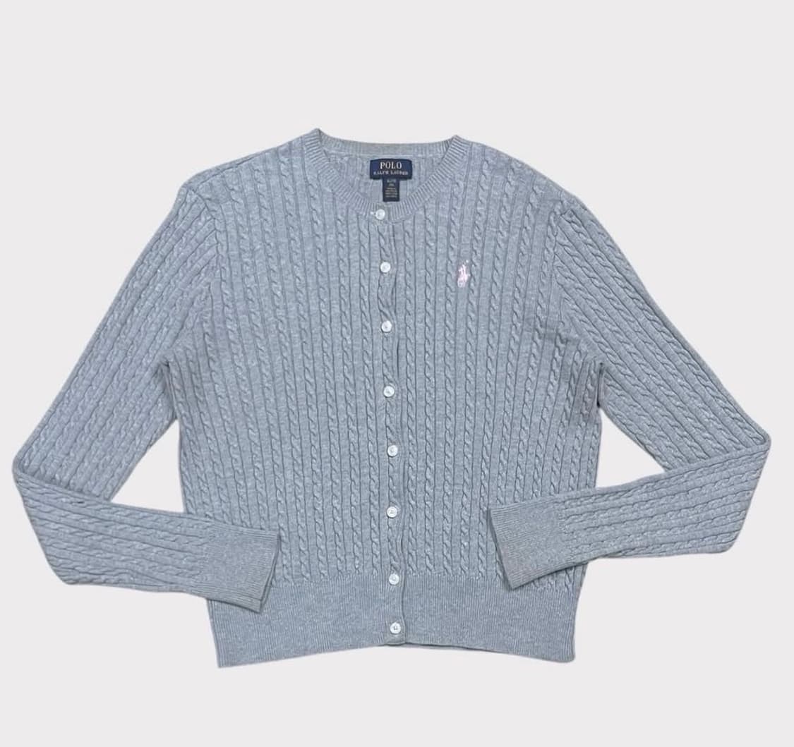 폴로 그레이 가디건 상품이미지1