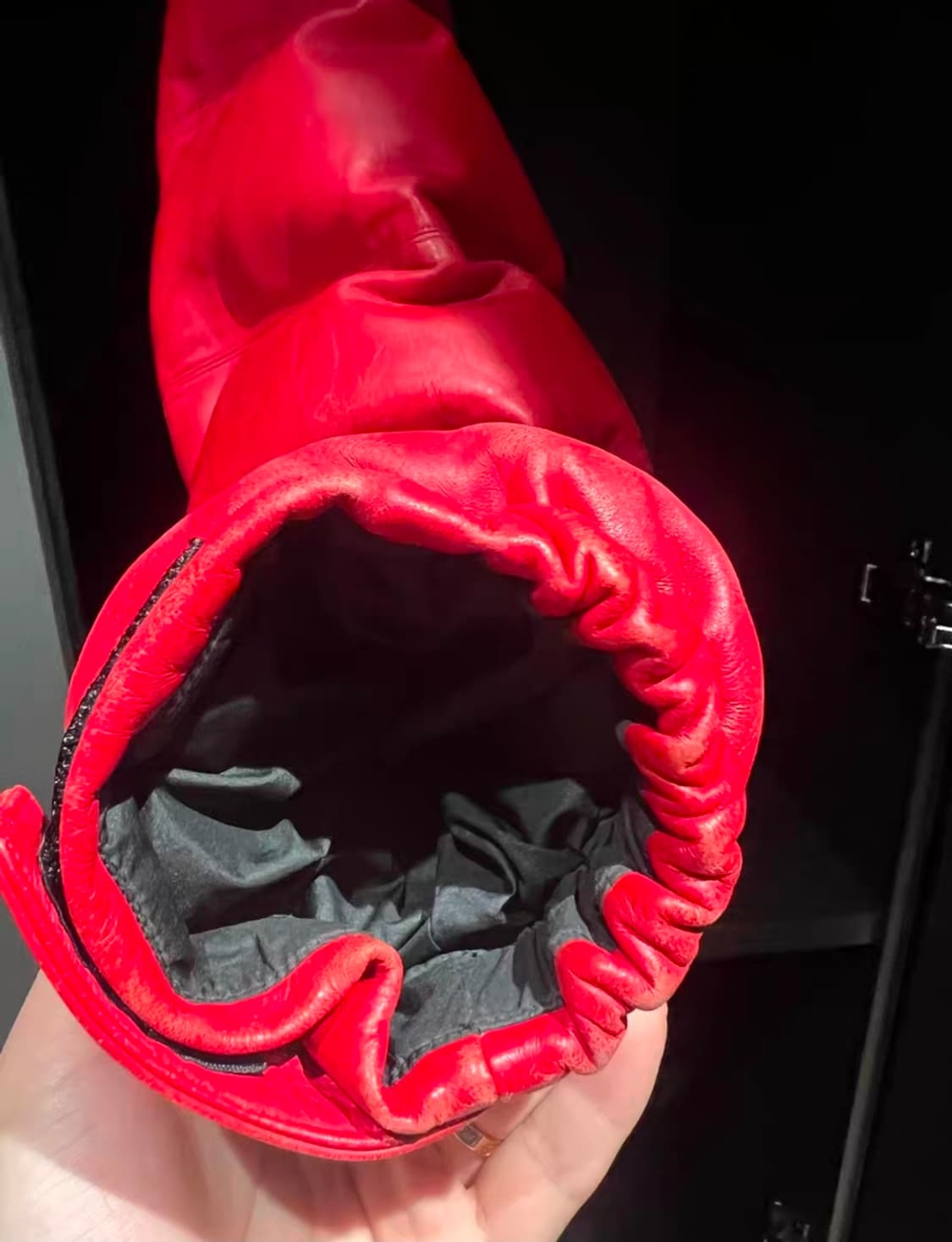 슈프림 x 노스페이스 레더눕시 레드 M 상품이미지7