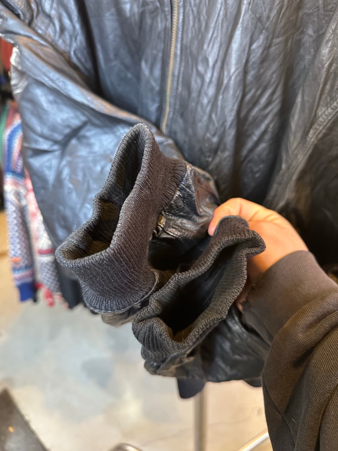 헤비 리얼 레더 MA-1 플라이트 항공 점퍼 상품이미지6