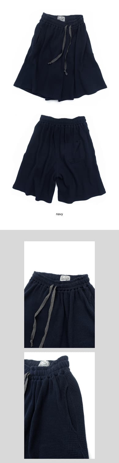 [F.E.E.S] waffle bermuda pants (navy) 상품이미지2