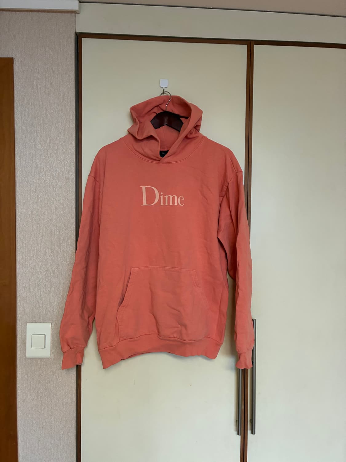 dime 살구색 후드 상품이미지1