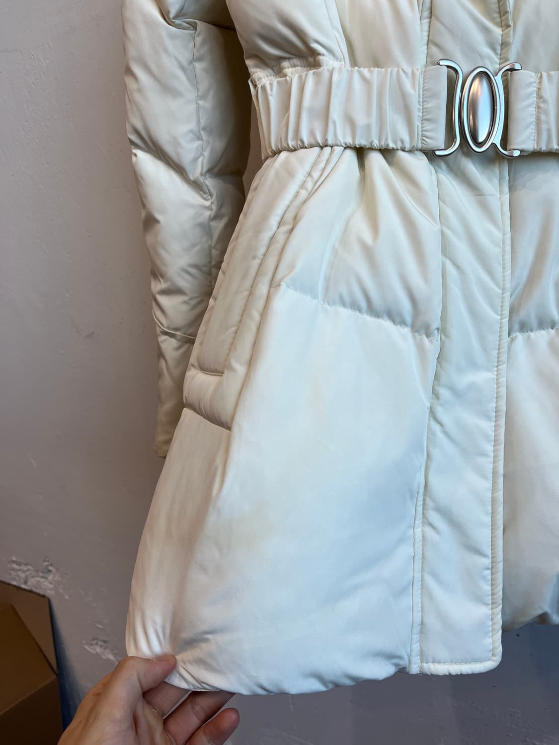 에고이스트 덕다운 벨티드 퍼 패딩  상품이미지3