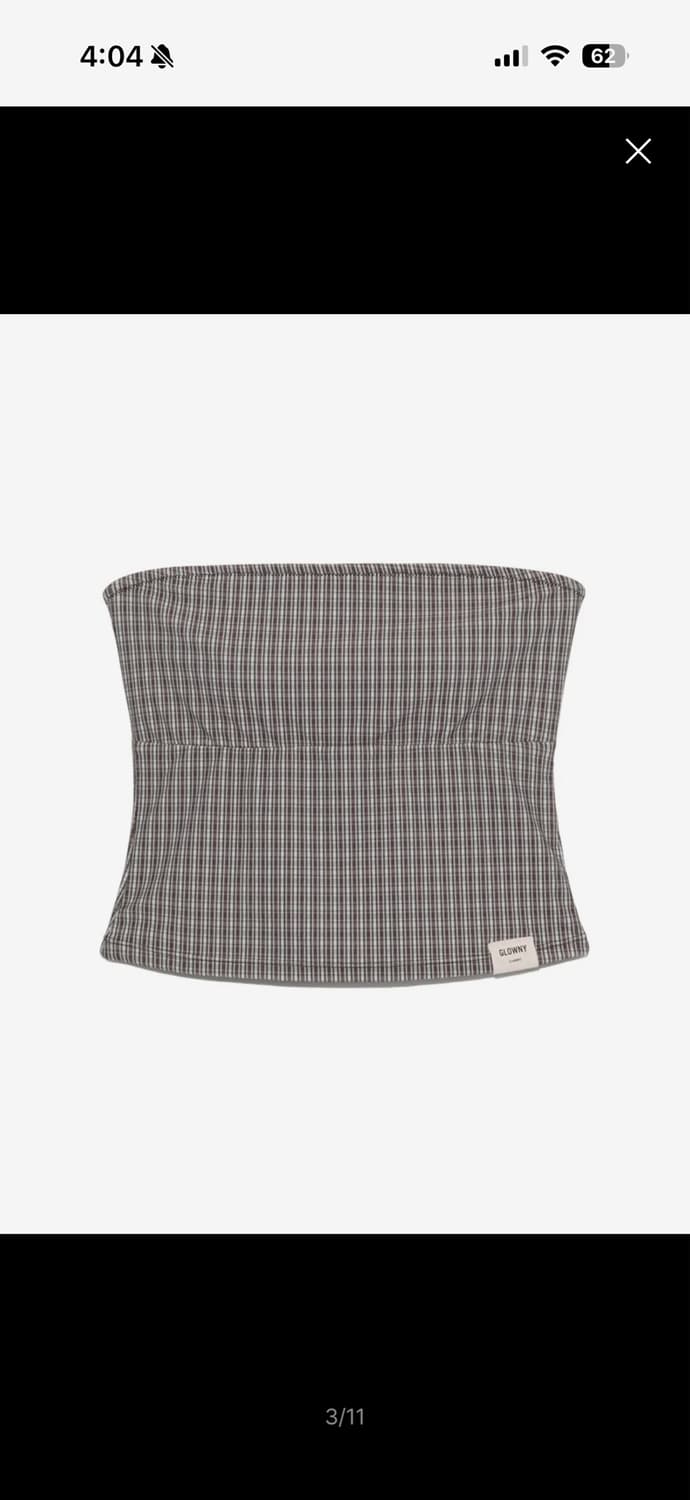 글로니 glowny 비키니 G GINGHAM BANDEAU BROWN 상품이미지2