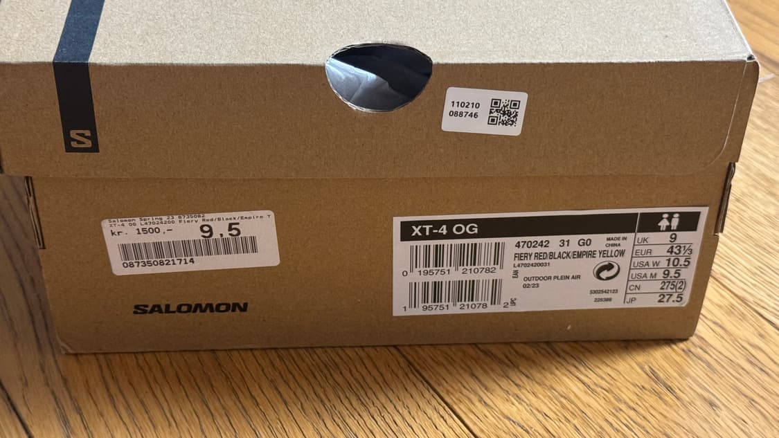 살로몬 xt-4 og 275 43 신발 레드 상품이미지4