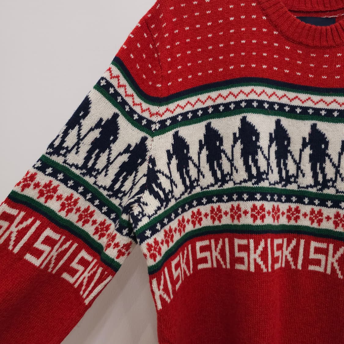 레드 노르딕 니트 상품이미지4